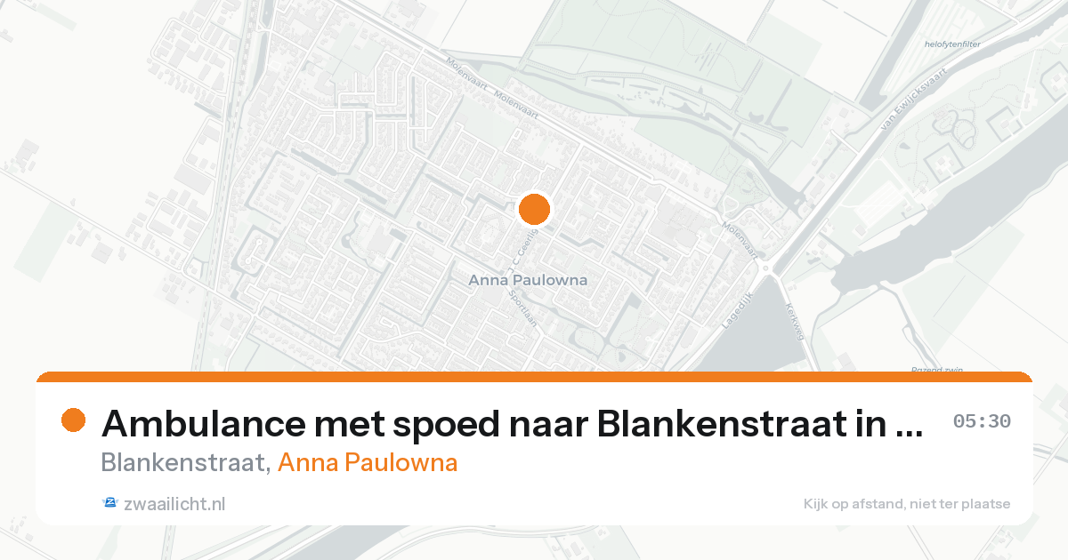 Ambulance met spoed naar Blankenstraat in Anna Paulowna — 15 aug 2026
