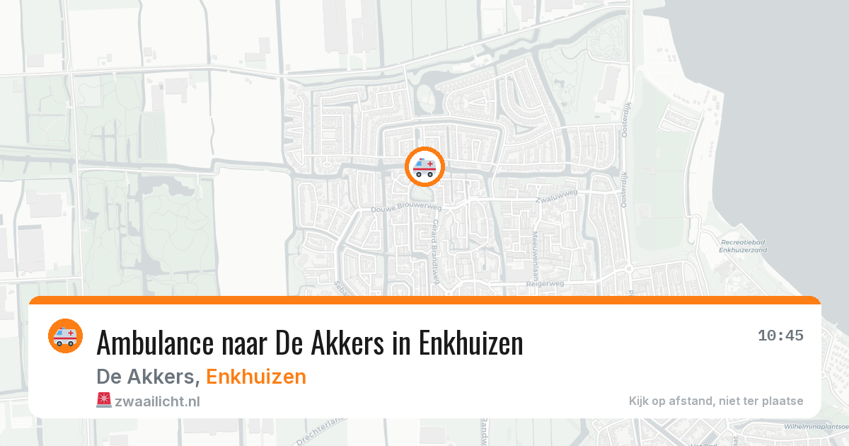 Ambulance naar De Akkers in Enkhuizen — 18 mrt 2026