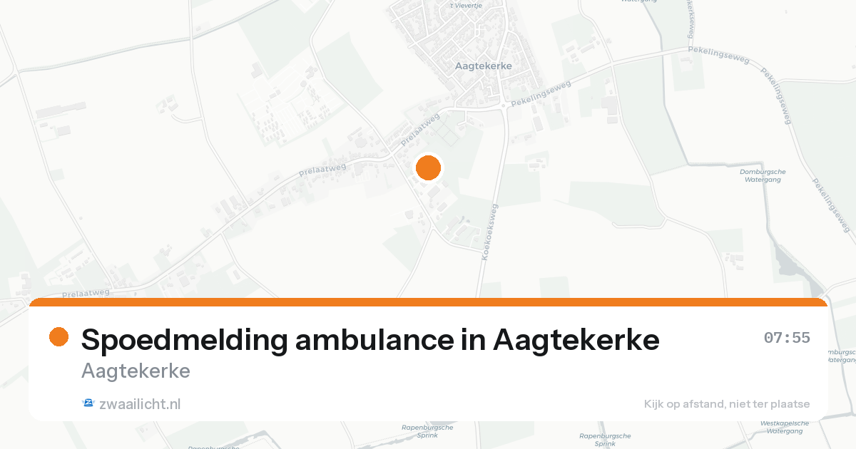 Spoedmelding ambulance in Aagtekerke — 17 aug 2026