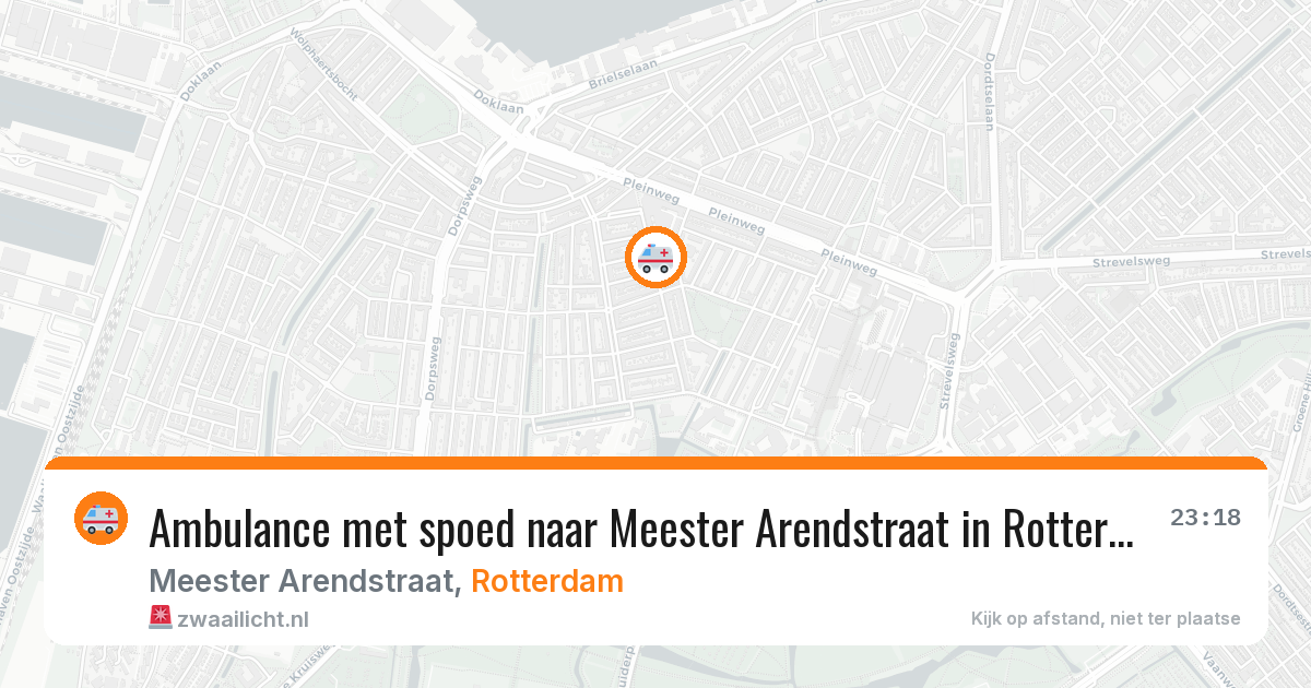 Ambulance met spoed naar Meester Arendstraat in Rotterdam — 20 mrt 2026
