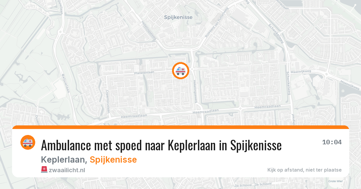 Ambulance met spoed naar Keplerlaan in Spijkenisse — 6 mei 2026