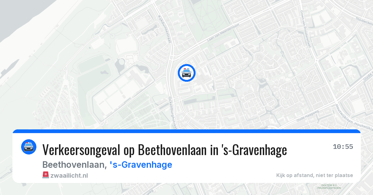 Verkeersongeval op Beethovenlaan in 's-Gravenhage — 13 aug 2026