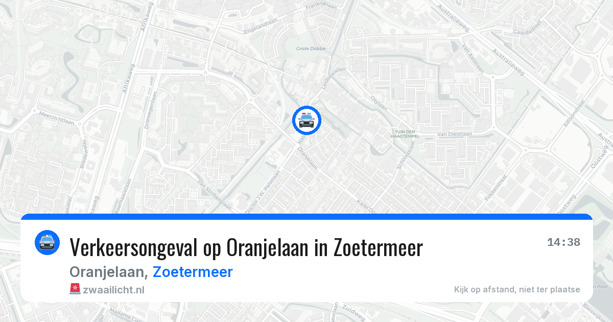 Verkeersongeval op Oranjelaan in Zoetermeer — 9 apr 2026