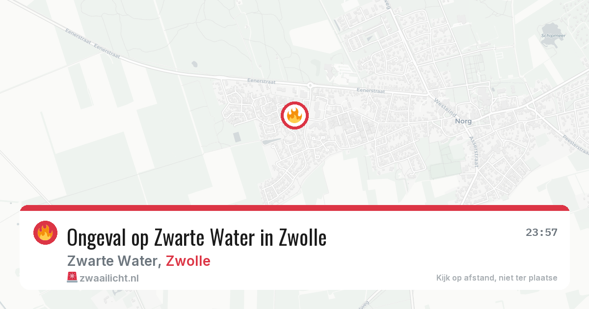 Ongeval op Zwarte Water in Zwolle — 13 aug 2026