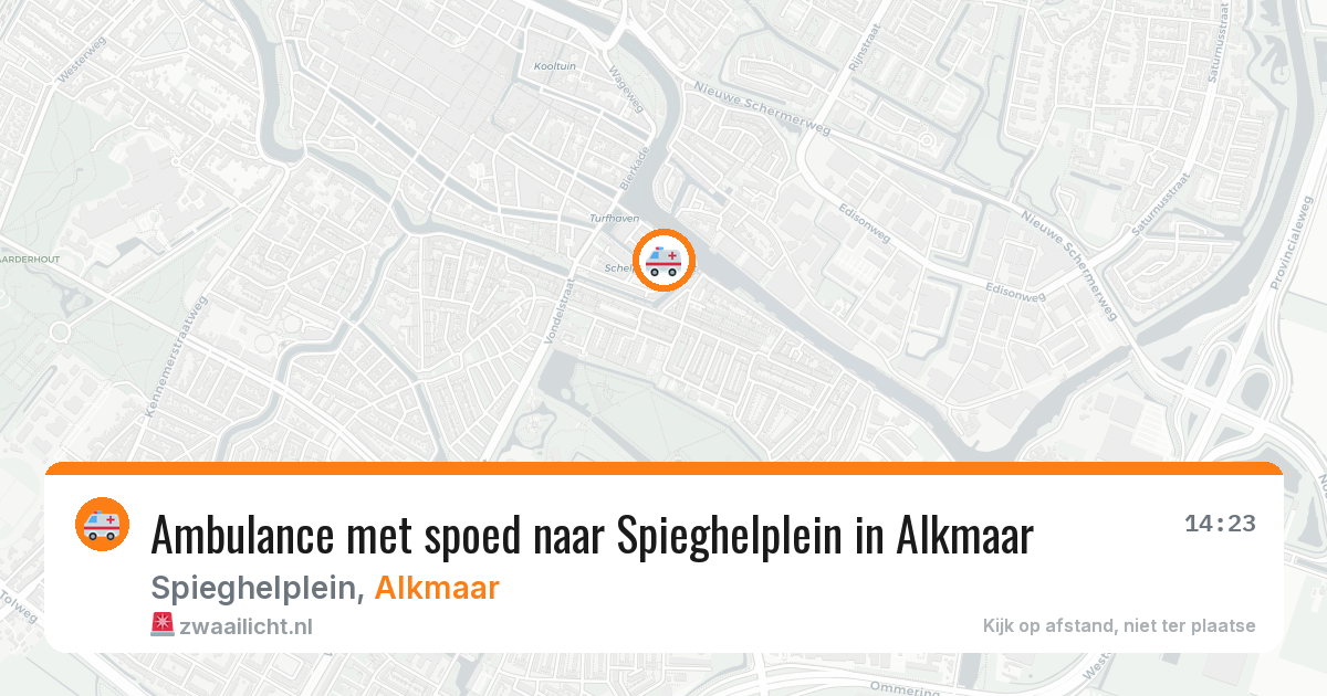 Ambulance met spoed naar Spieghelplein in Alkmaar — 24 apr 2026