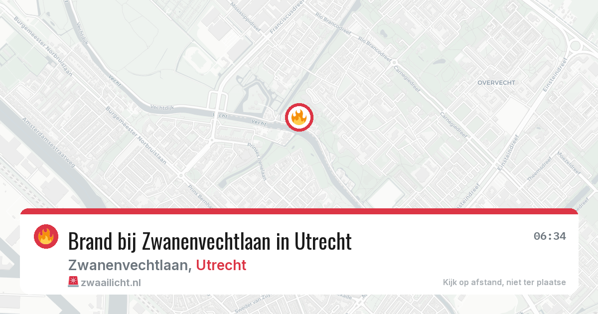 Brand bij Zwanenvechtlaan in Utrecht — 3 aug 2026