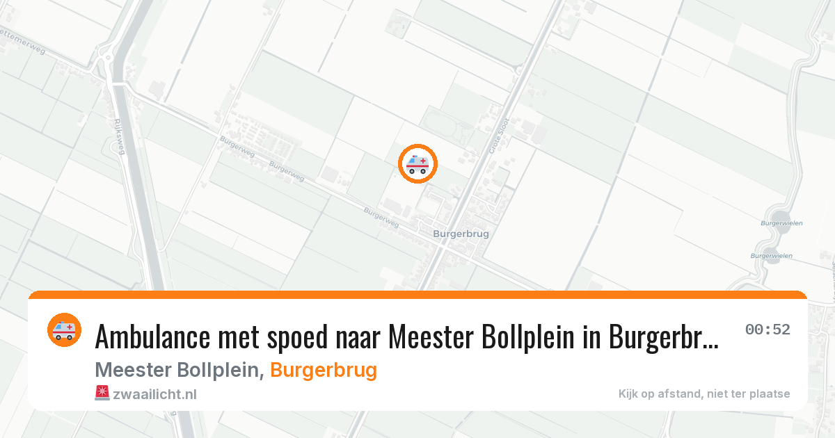 Ambulance met spoed naar Meester Bollplein in Burgerbrug — 19 mei 2026