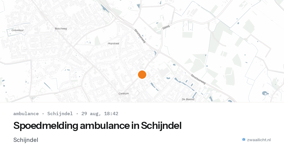 Spoedmelding ambulance in Schijndel — 29 aug 2026