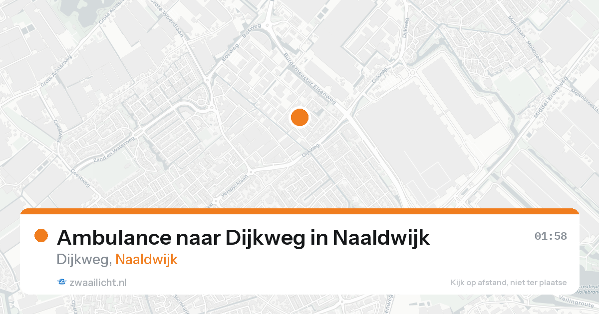 Ambulance naar Dijkweg in Naaldwijk — 25 aug 2026