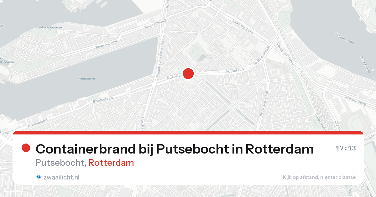 Containerbrand bij Putsebocht in Rotterdam — 7 feb 2026