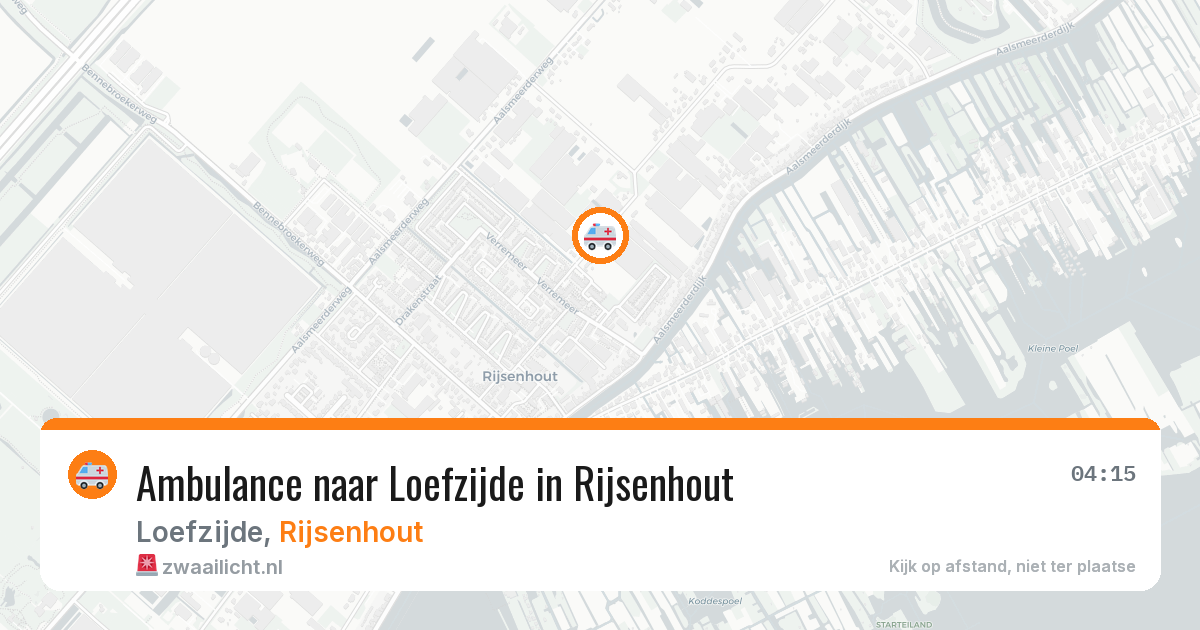 Ambulance naar Loefzijde in Rijsenhout — 9 aug 2026