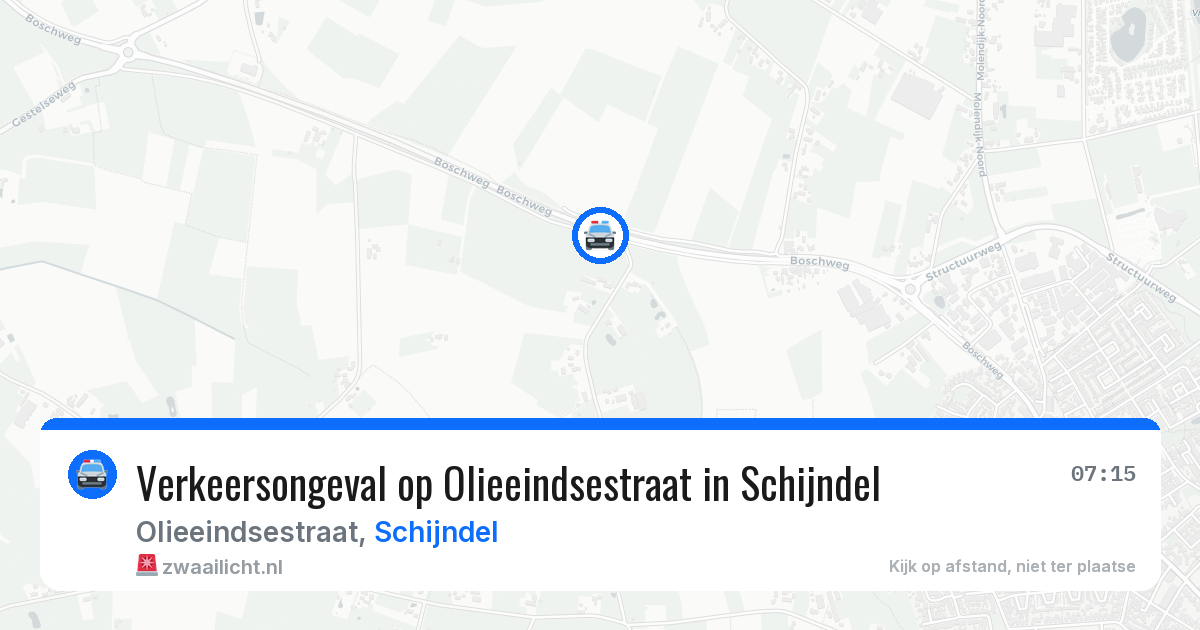 Verkeersongeval op Olieeindsestraat in Schijndel — 9 apr 2026