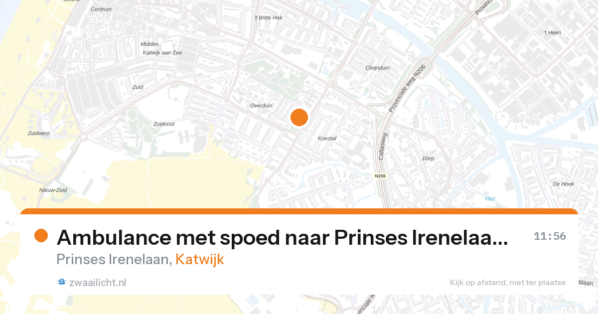 Ambulance met spoed naar Prinses Irenelaan in Katwijk — 30 mei 2026