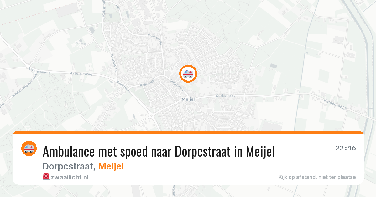Ambulance met spoed naar Dorpcstraat in Meijel — 26 jun 2026