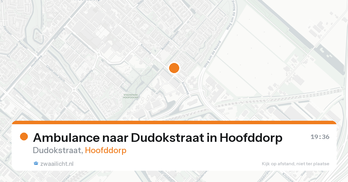 Ambulance naar Dudokstraat in Hoofddorp — 22 aug 2026