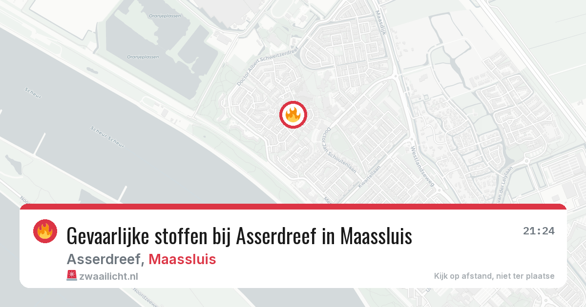 Gevaarlijke stoffen bij Asserdreef in Maassluis — 23 mrt 2026