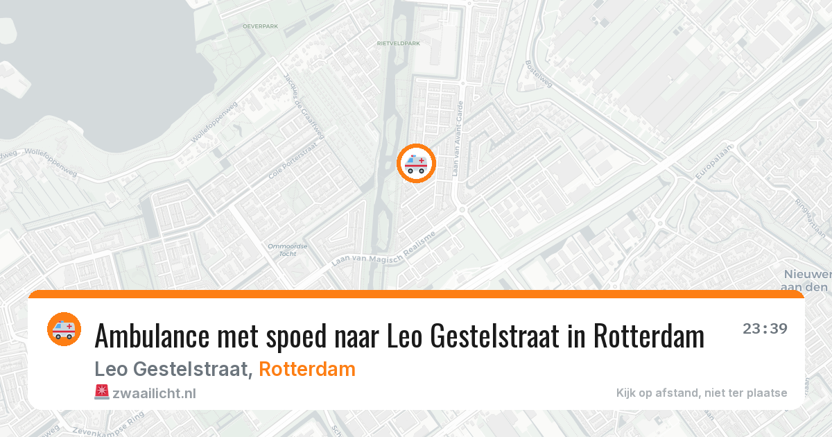 Ambulance met spoed naar Leo Gestelstraat in Rotterdam — 17 mei 2026