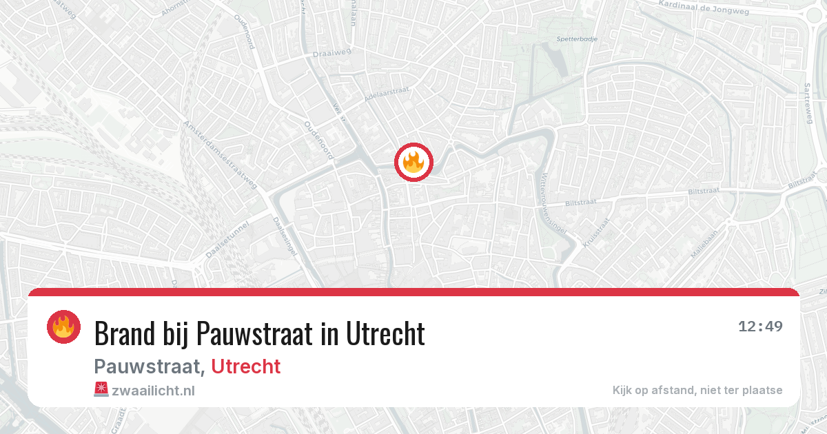 Brand bij Pauwstraat in Utrecht — 4 aug 2026