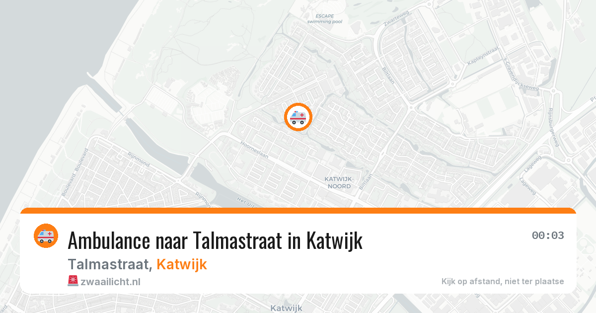 Ambulance naar Talmastraat in Katwijk — 7 aug 2026