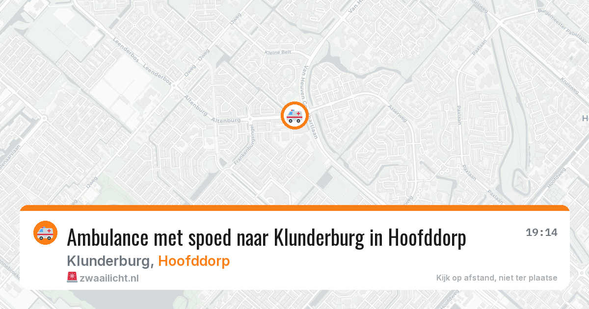 Ambulance met spoed naar Klunderburg in Hoofddorp — 12 jul 2026