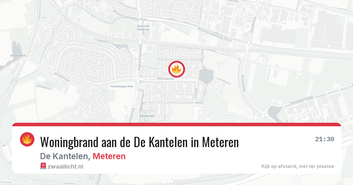 Woningbrand aan de De Kantelen in Meteren — 10 aug 2026