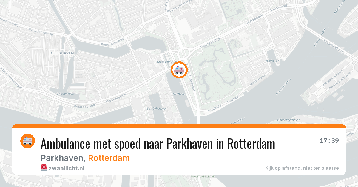 Ambulance met spoed naar Parkhaven in Rotterdam — 24 jun 2026