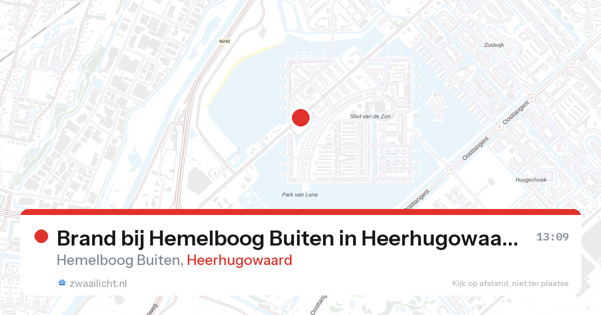 Brand bij Hemelboog Buiten in Heerhugowaard — 16 mei 2026