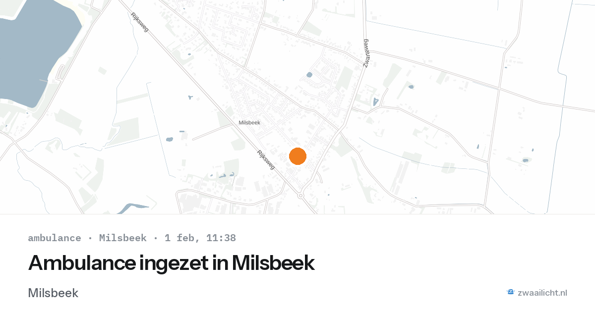 Ambulance ingezet in Milsbeek — 1 feb 2026