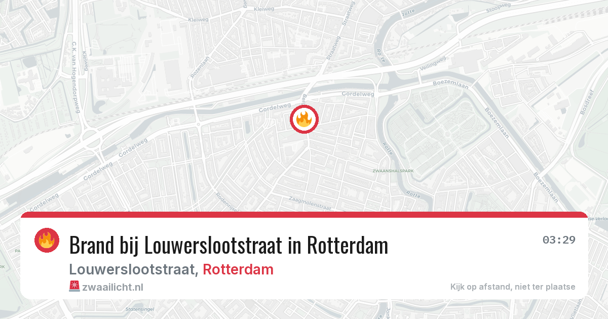 Brand bij Louwerslootstraat in Rotterdam — 16 jul 2026