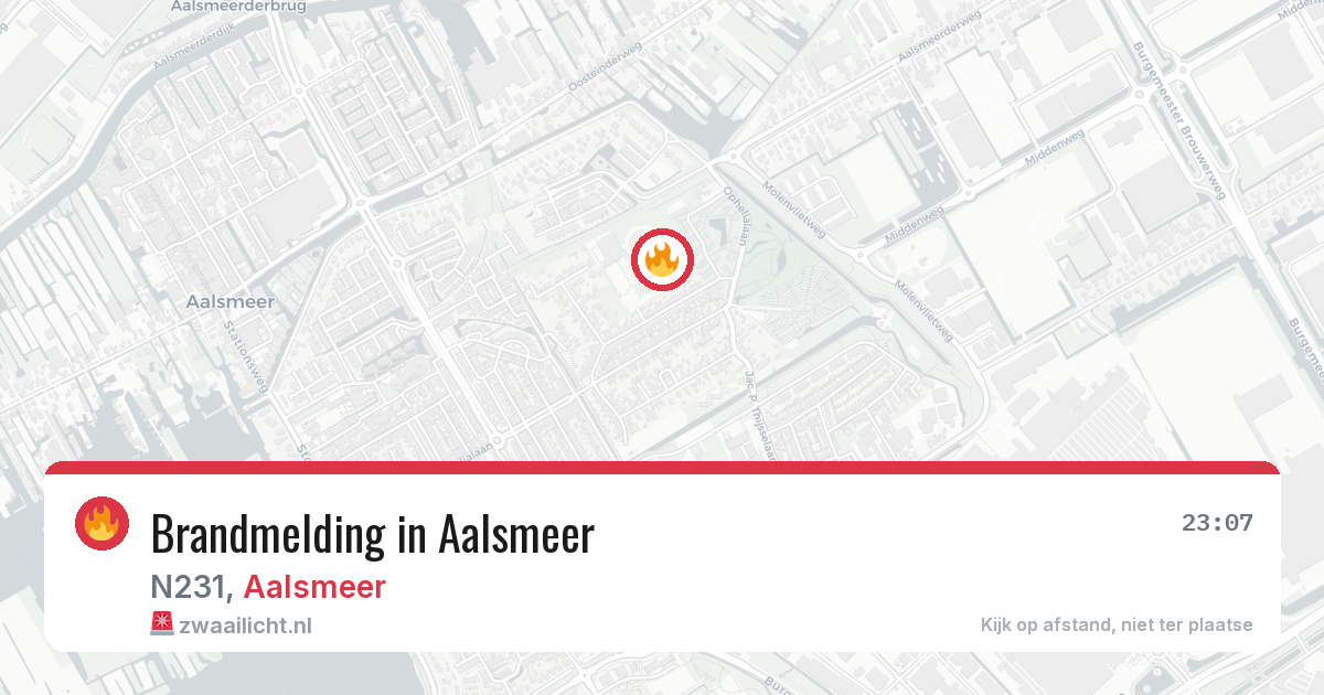 Brandmelding in Aalsmeer — 6 jun 2026