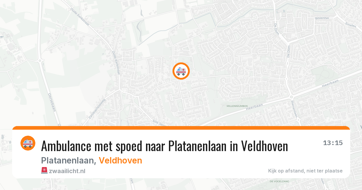 Ambulance met spoed naar Platanenlaan in Veldhoven — 28 jan 2026
