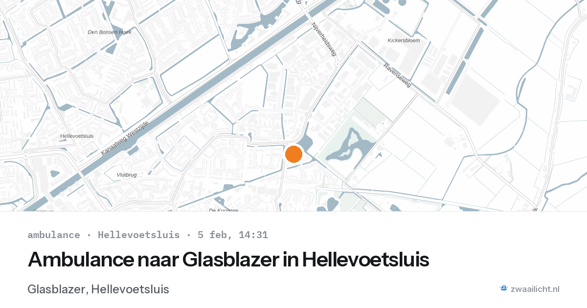 Ambulance naar Glasblazer in Hellevoetsluis — 5 feb 2026