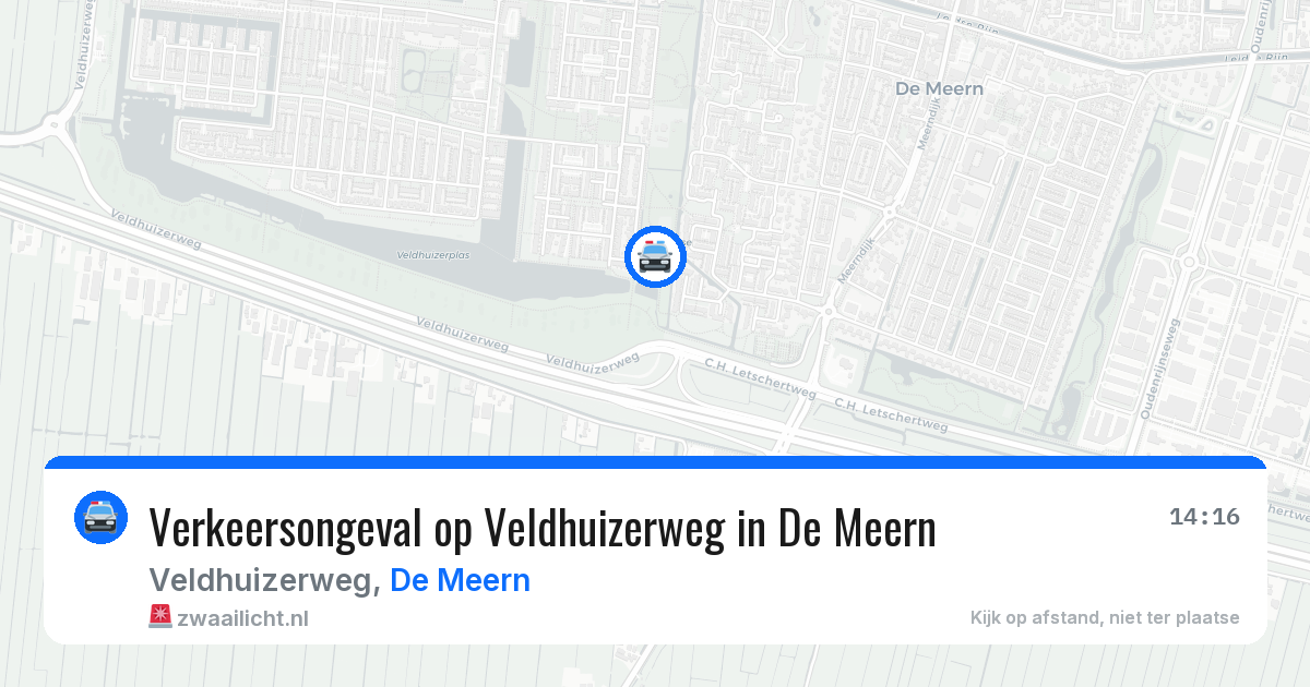 Verkeersongeval op Veldhuizerweg in De Meern — 24 mei 2026