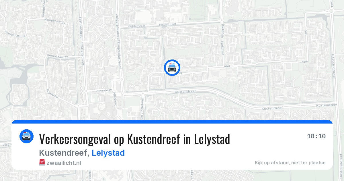 Verkeersongeval op Kustendreef in Lelystad — 14 mei 2026