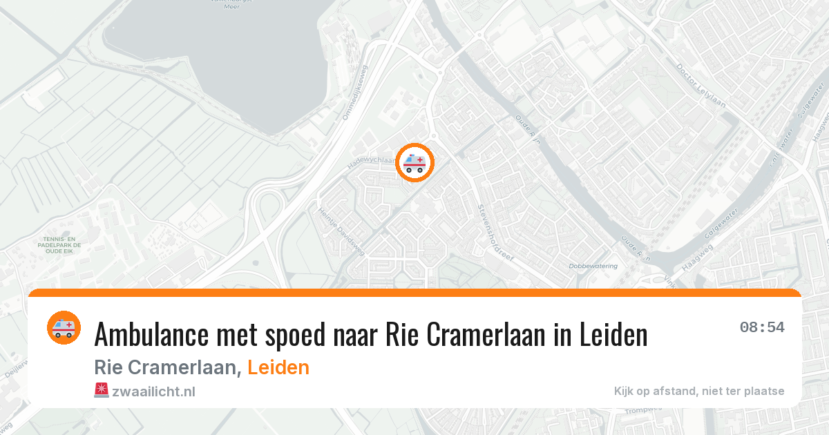 Ambulance met spoed naar Rie Cramerlaan in Leiden — 2 apr 2026