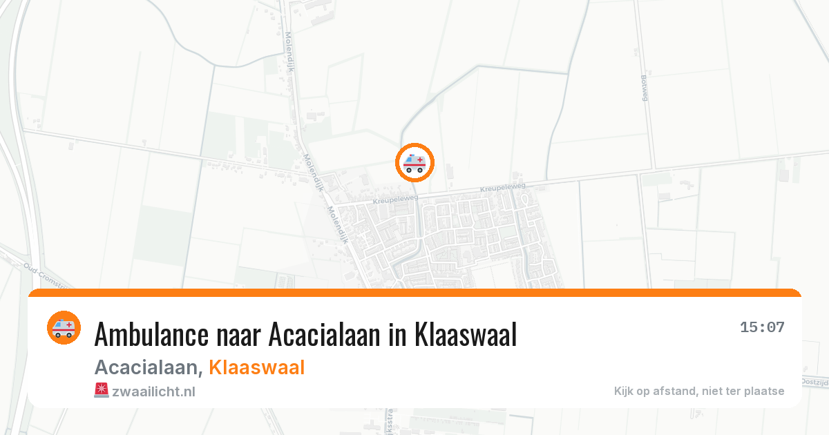 Ambulance naar Acacialaan in Klaaswaal — 10 aug 2026