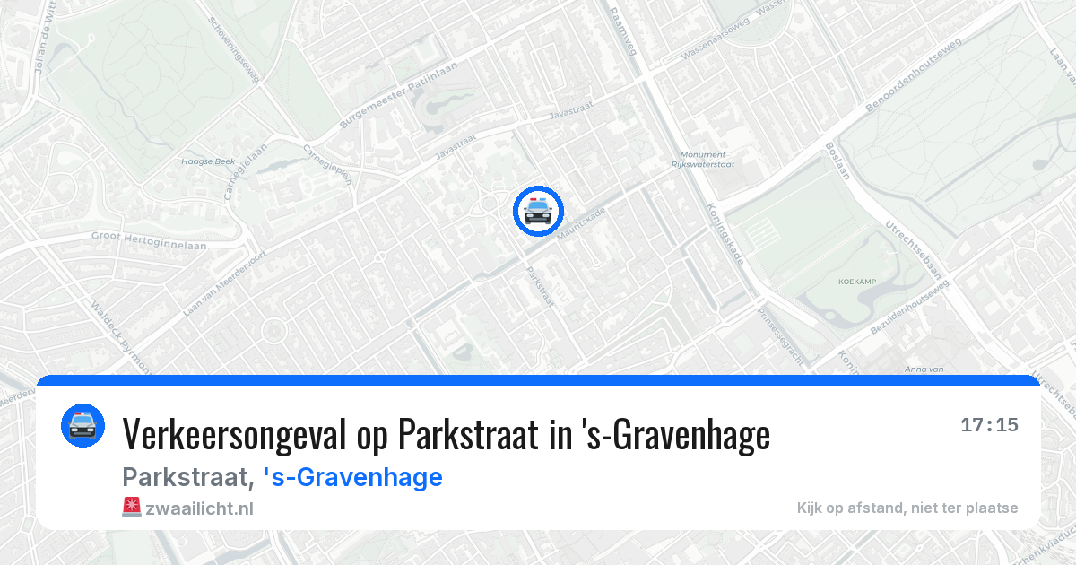 Verkeersongeval op Parkstraat in 's-Gravenhage — 4 aug 2026