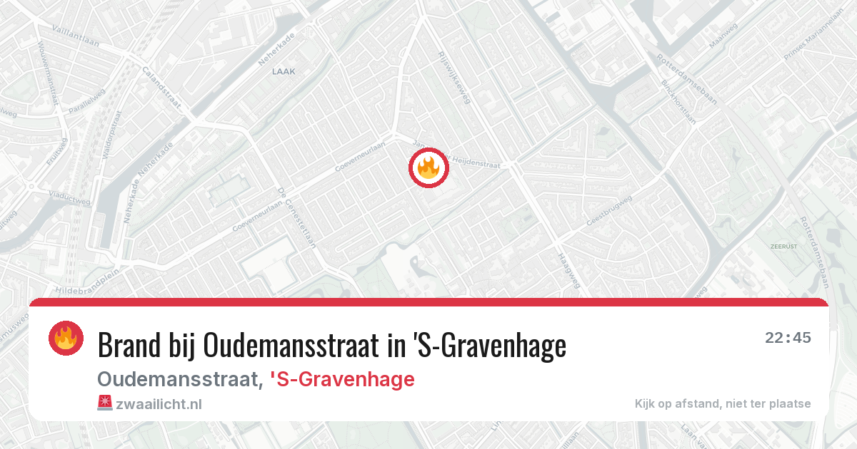 Brand bij Oudemansstraat in 'S-Gravenhage — 2 mei 2026
