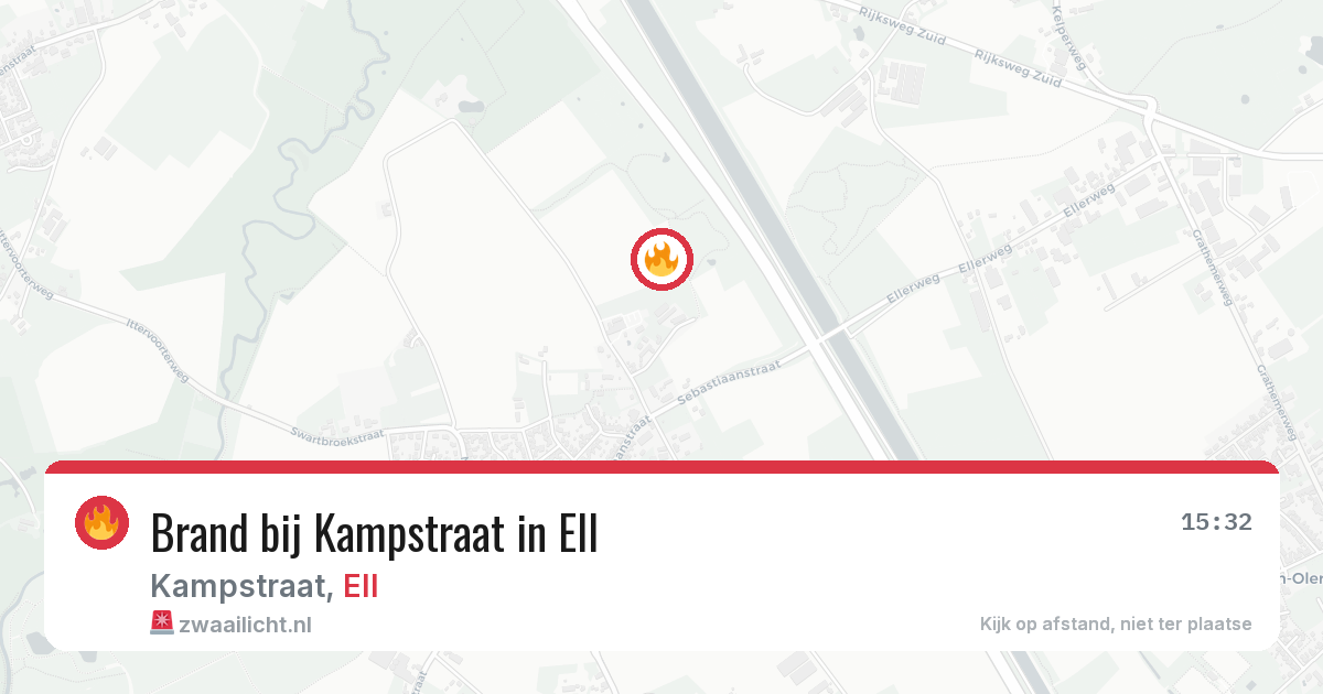 Brand bij Kampstraat in Ell — 2 jun 2026