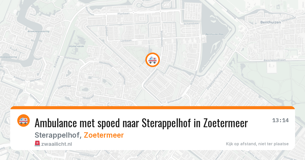 Ambulance met spoed naar Sterappelhof in Zoetermeer — 10 mrt 2026