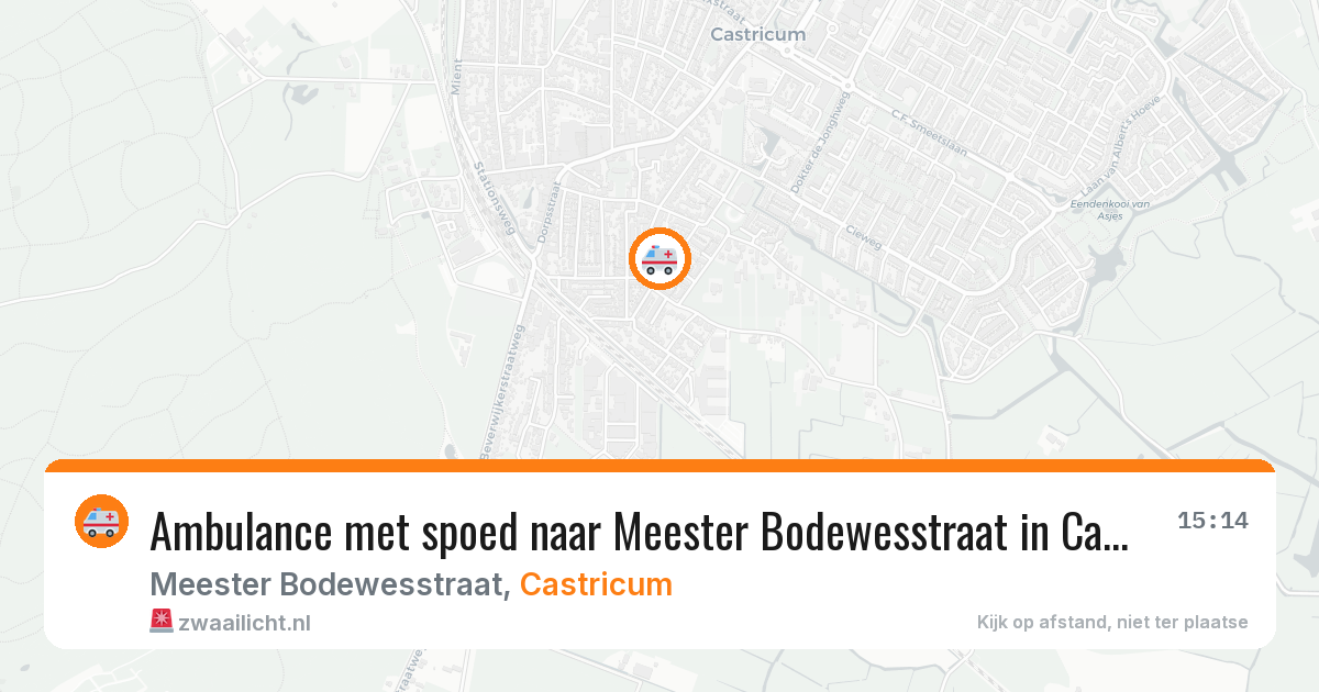 Ambulance met spoed naar Meester Bodewesstraat in Castricum — 30 jun 2026