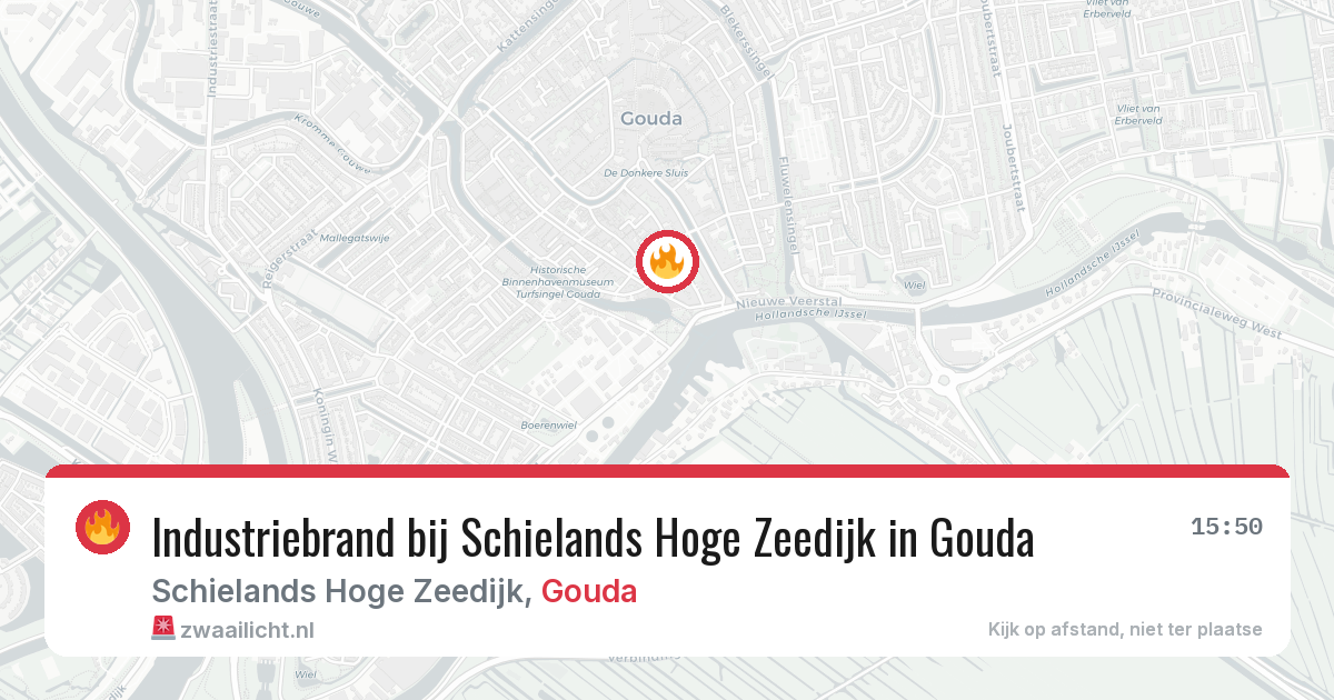 Industriebrand bij Schielands Hoge Zeedijk in Gouda — 7 mei 2026