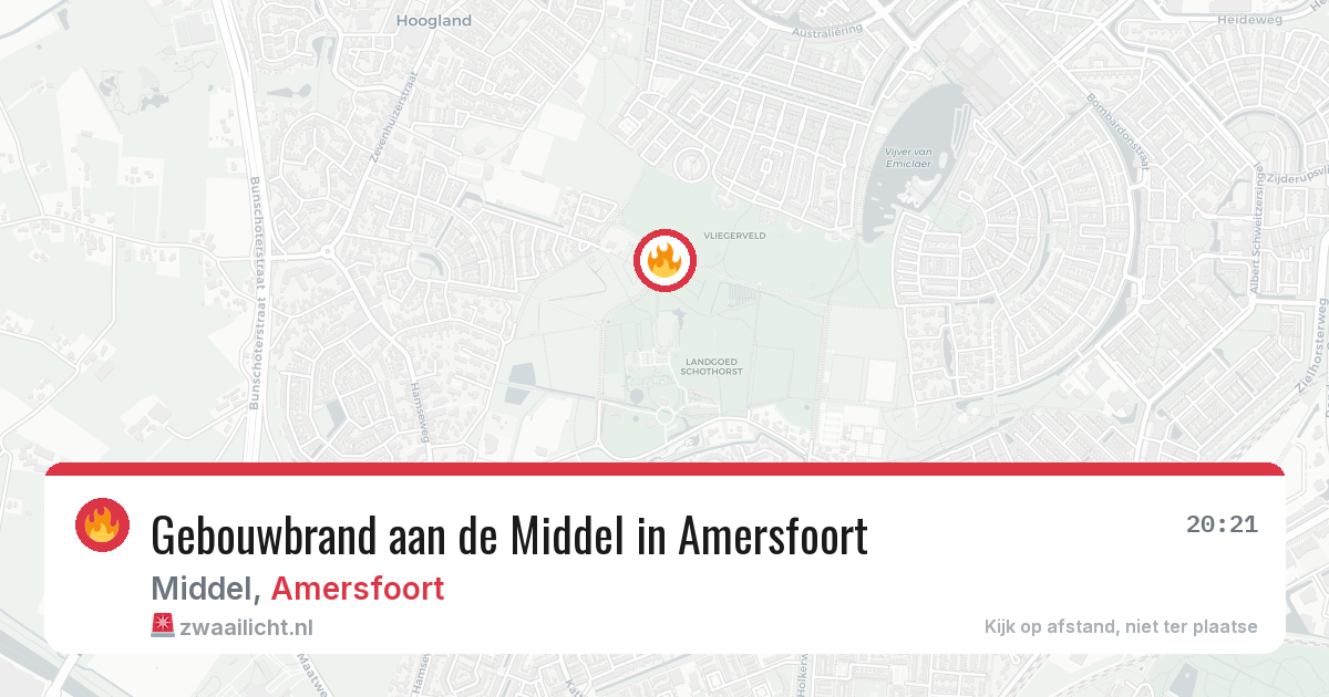 Gebouwbrand aan de Middel in Amersfoort — 8 feb 2026
