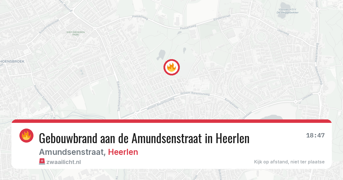 Gebouwbrand aan de Amundsenstraat in Heerlen — 29 mei 2026