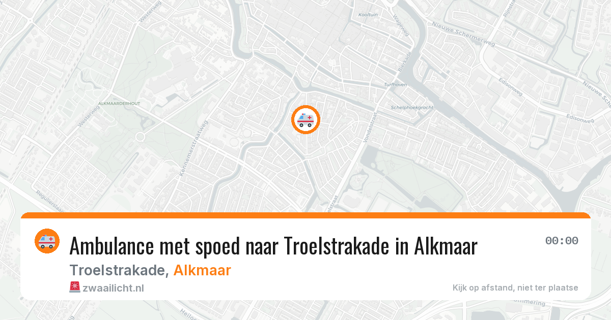 Ambulance met spoed naar Troelstrakade in Alkmaar — 24 mei 2026