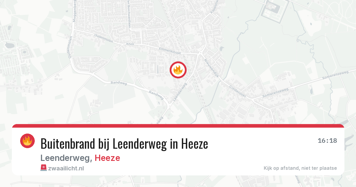 Buitenbrand bij Leenderweg in Heeze — 3 apr 2026