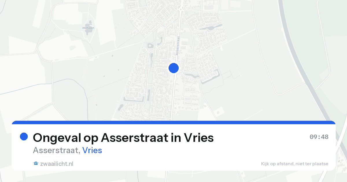 Ongeval op Asserstraat in Vries — 14 aug 2026