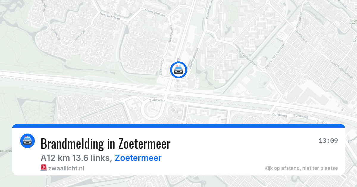 Brandmelding in Zoetermeer — 14 aug 2026
