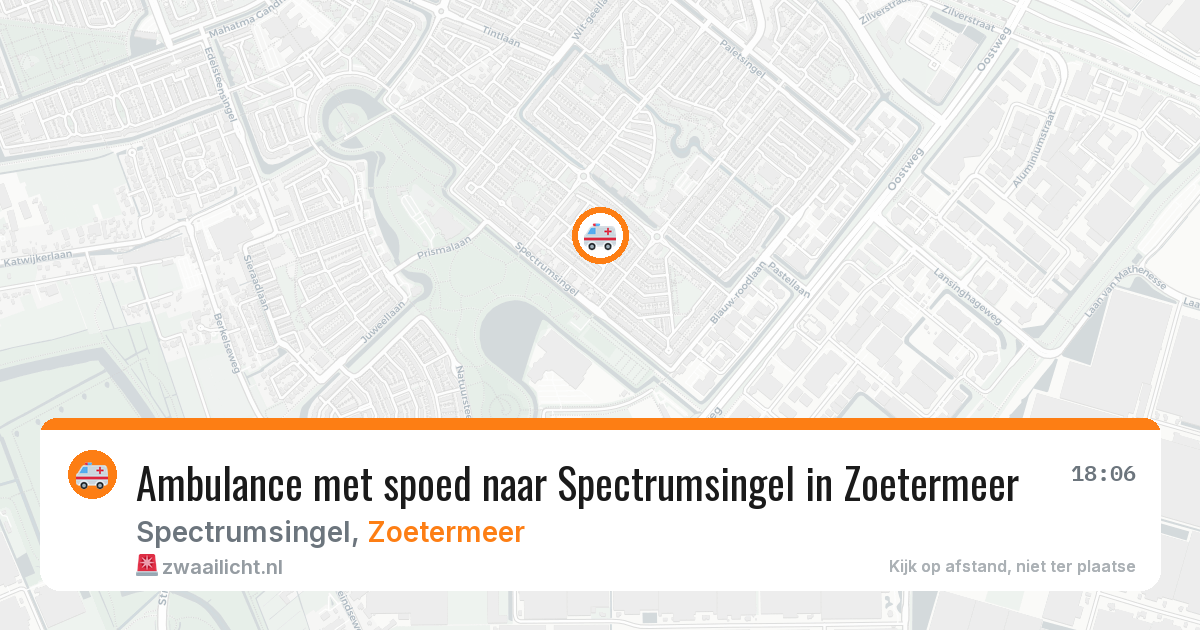 Ambulance met spoed naar Spectrumsingel in Zoetermeer — 18 mei 2026