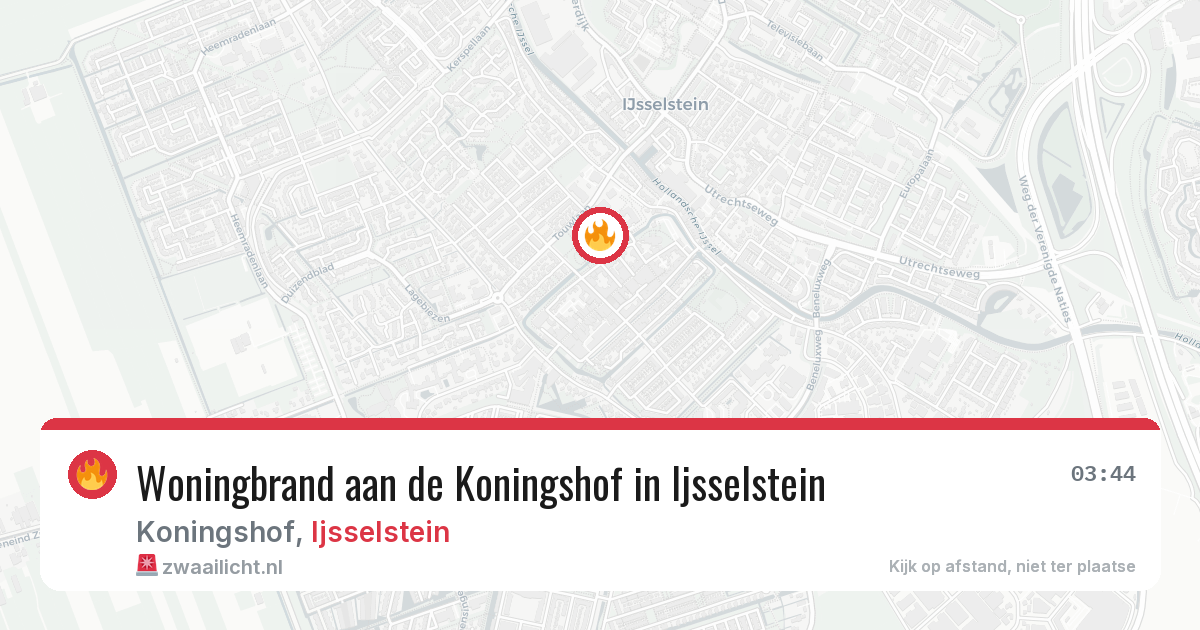 Woningbrand aan de Koningshof in Ijsselstein — 28 jun 2026